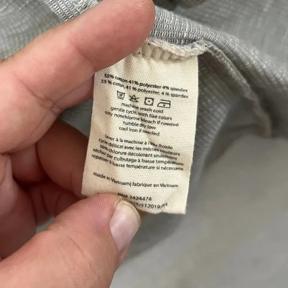 DONNI Anthropologie Gray Rib Knit Cotton Kimono Open Cardigan Robe Loungewear - Picture 5 of 5